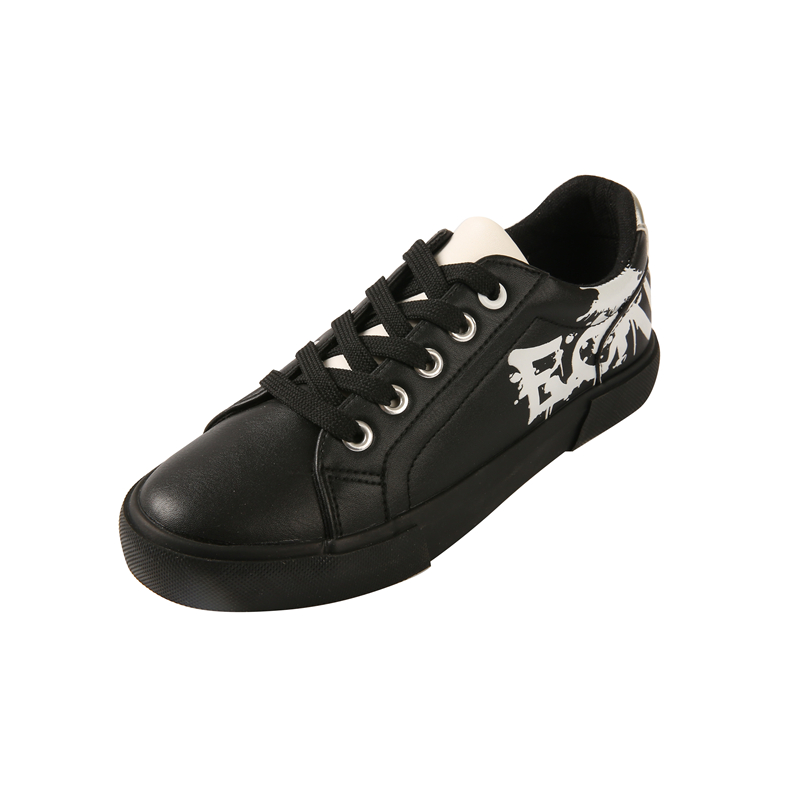 Men Women Vulcanized Shoes Smooth Upper Creative Printing Low Top Lace Up Canvas Shoes