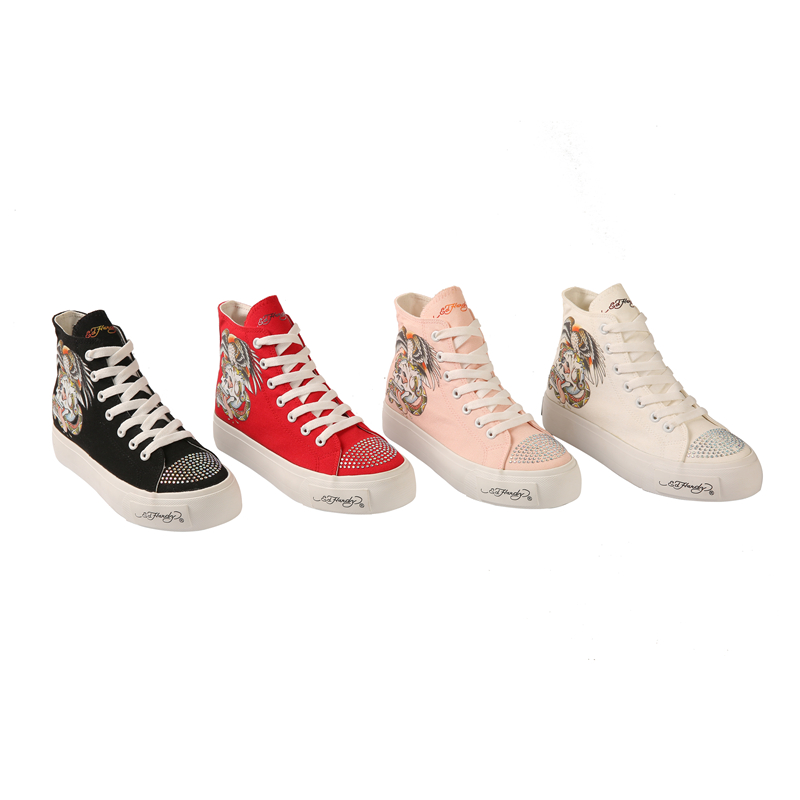 Comfortable Mens Casual Canvas High Top Lace Up Shoe Crystal Mens Vulcanized Flat Shoes