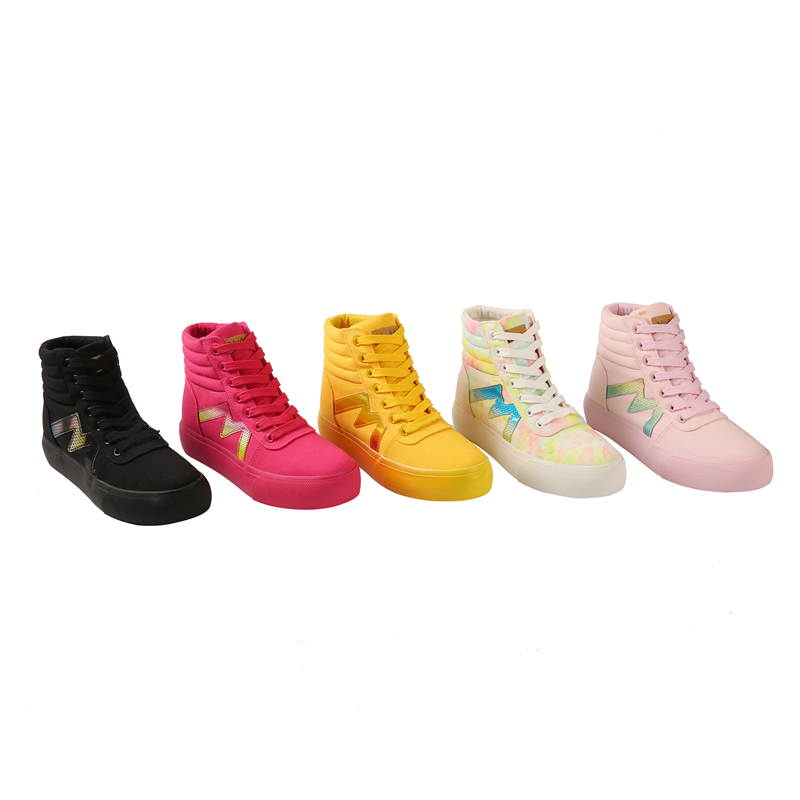 Mens Casual Canvas High Top Shoe Men Lace Up Canvas Vulcanized Canvas Sneakers Shoes