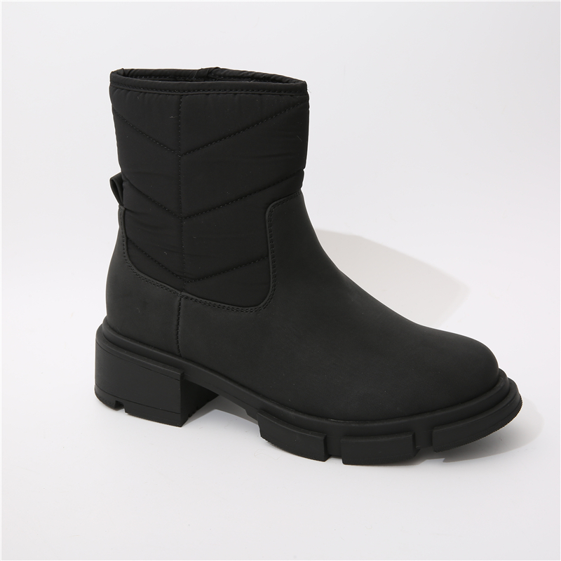 New Arrival Women's Solid Color Ankle Footwear Boots Female White Walking Martin Boots Without Lace-Up