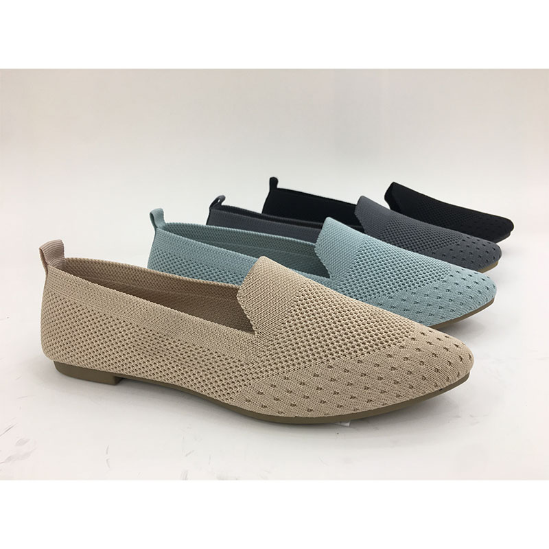 Factory Direct Custom Walking Style Round Toe Light Weight Shoes Women Casual Flat Shoes