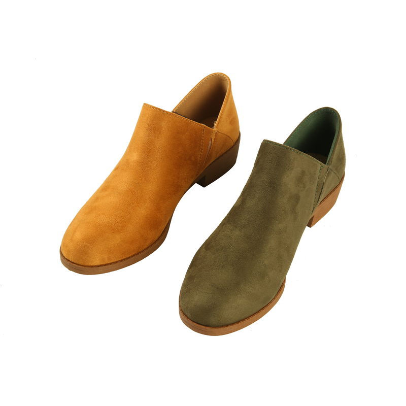 High Quality Women Boots Pu Leather Low Square Heel Solid Color Boots Women Shoes