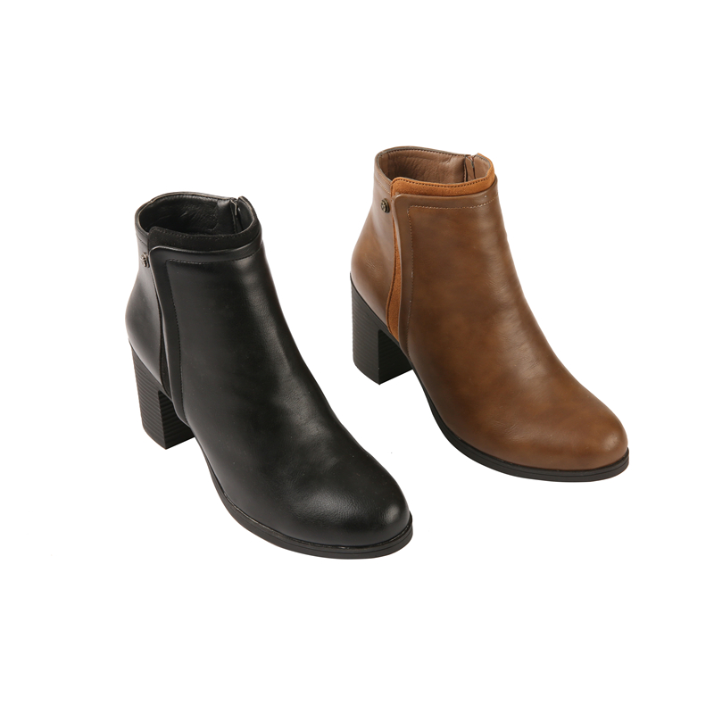 Comfortable Round Toe Boots Women Shoes Height Increasing Waterproof Short Women Shoes Boots