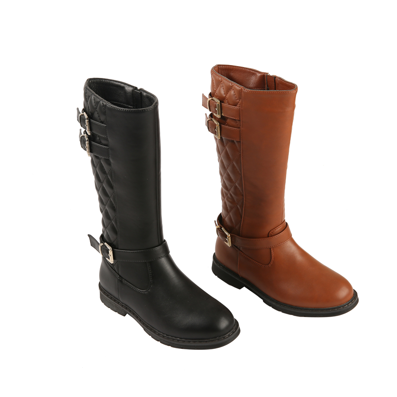 High Quality Woman Winter Boots Midium With Buckle Decoration Women Leather Boots