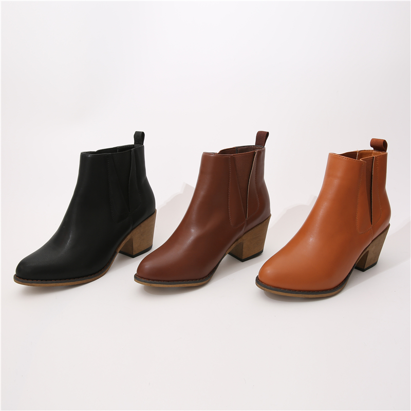 New Trending Middle Heel Comfortable British Style Martin Boots Women Boots Ankle Boots