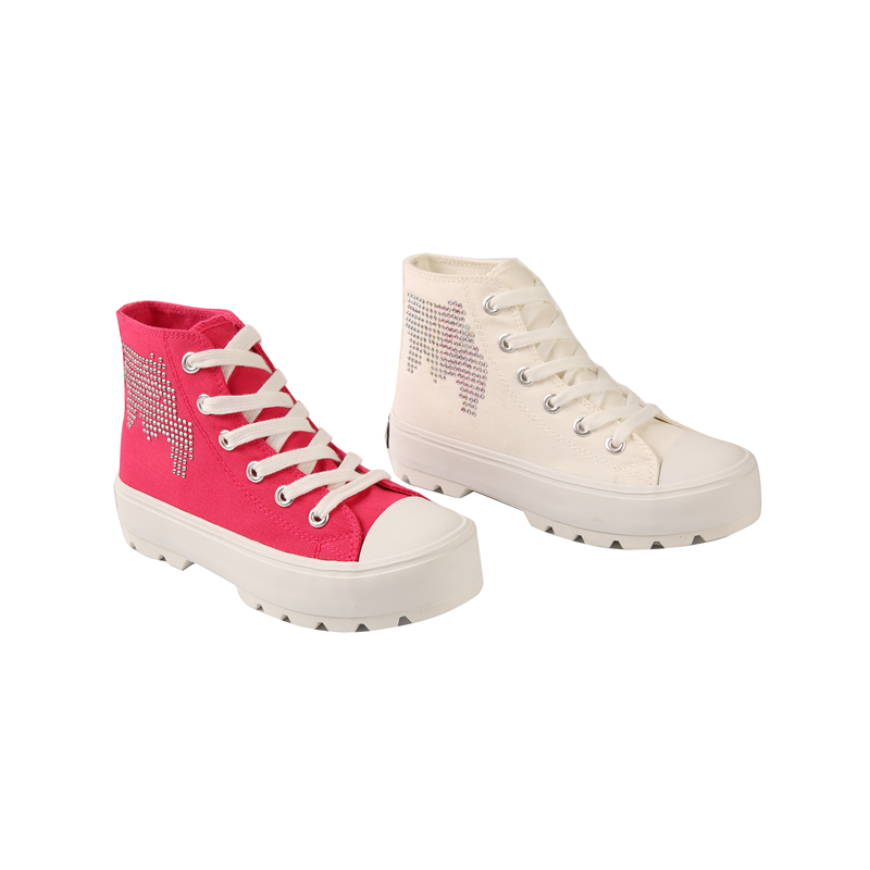 Factory Customized New Comfortable Height Increasing Women's Canvas Sneakers Walking Style Shoes