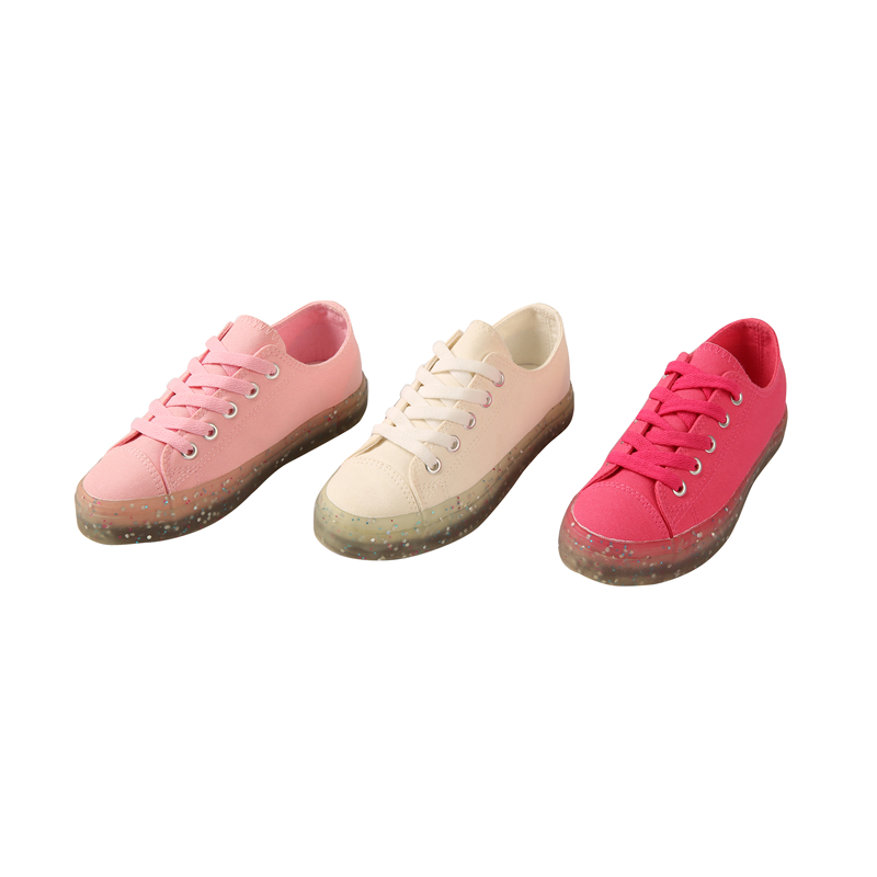 Canvas Trendy Shoes Flat Ladies Round Toe Walking Lace Up Casual Girls Canvas Shoes