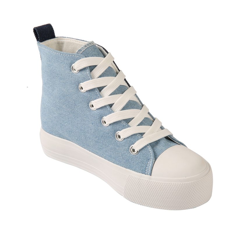 Men Women Vulcanized Shoes Splicing Design Lace Up High Top Canvas Shoes For Women