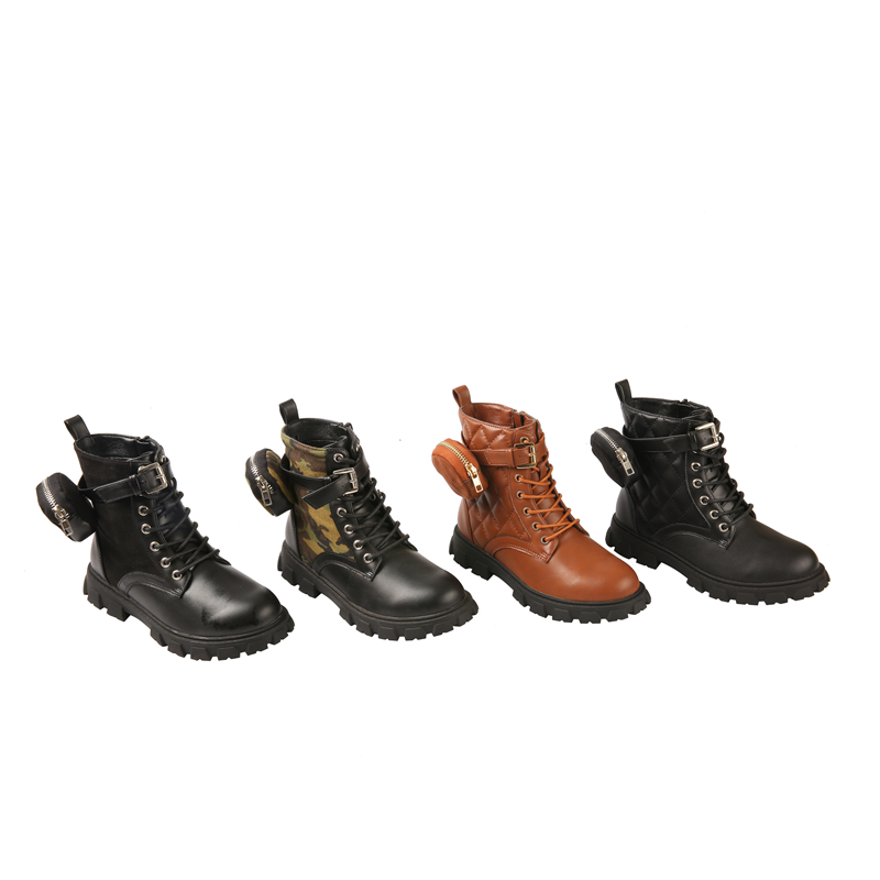 Nice Brown Boots For Women Ankle With Small Mini Bag Decoration Fashion Woman Boots