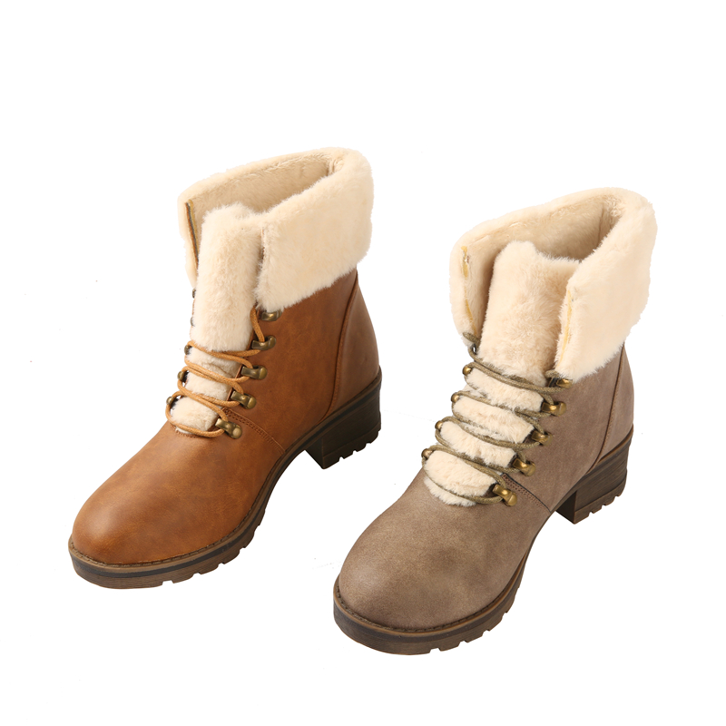 New Fashion Hot Sale Woman Boots Plush Comfortable Thicken Warm Boots Women Shoes Ankle