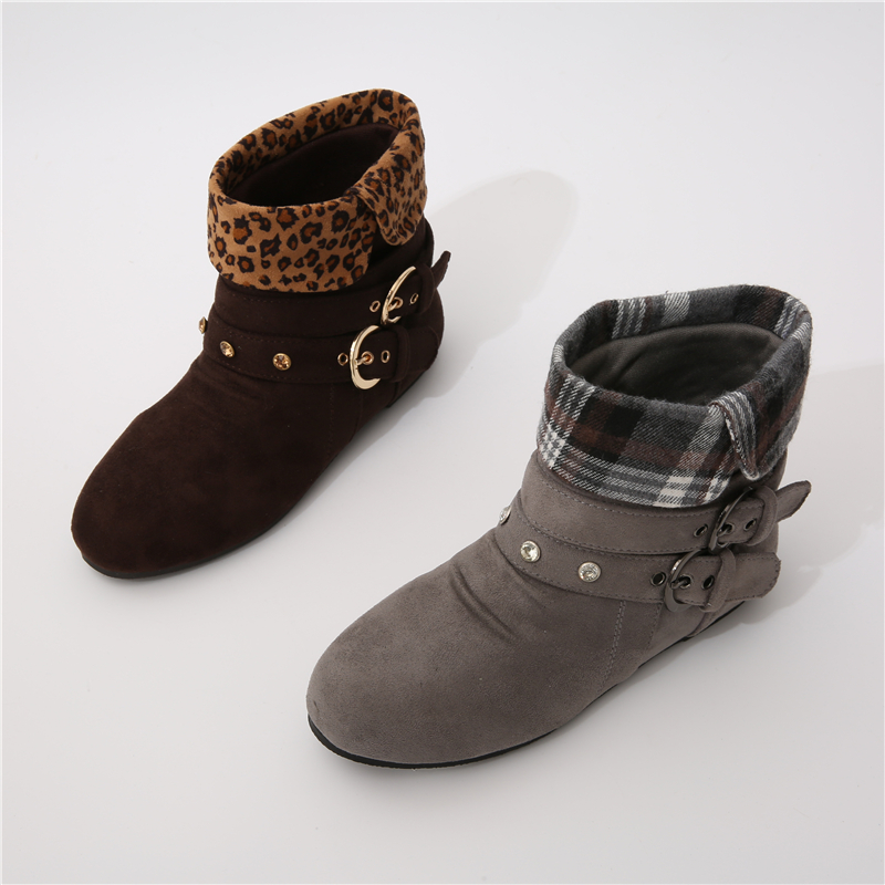 Durable Comfortable Customizable Size Female Ankle Boots Women's Brown Ankle Footwear Boots