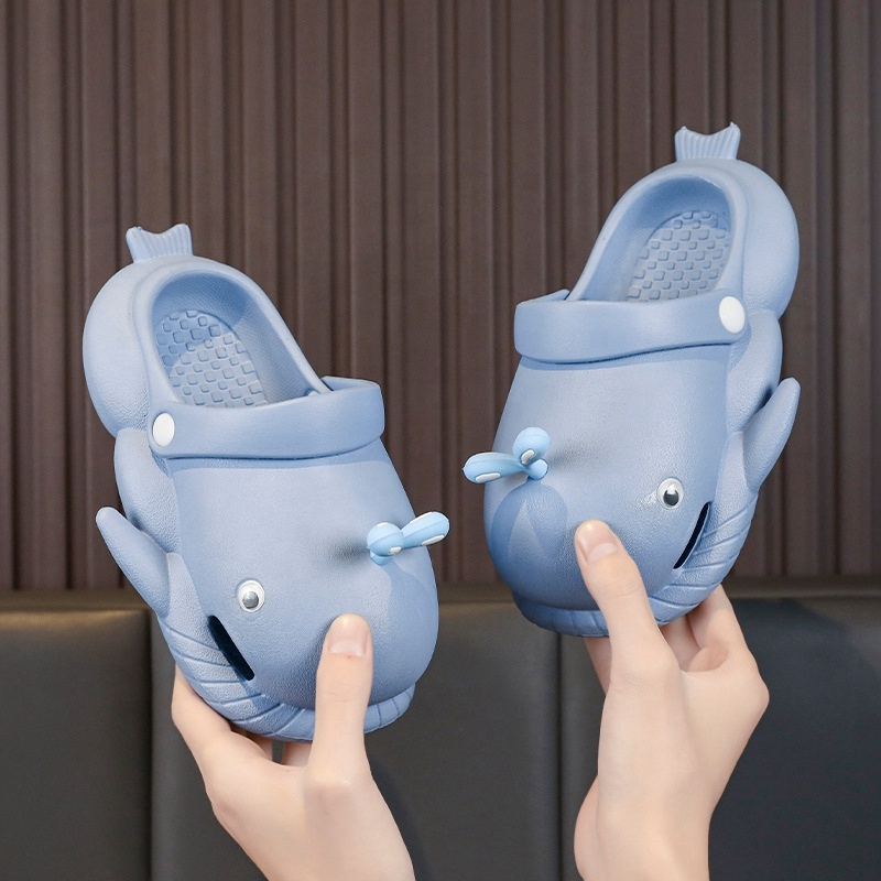 2024 New Arrival Cartoon Anti-slippery Flat Flip Flops Garden Shoes Slipper Kids Strap Buckle Slippers