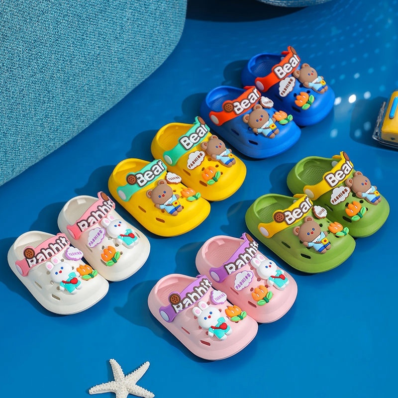 New Style Kids Cute Flat Sandals Garden Shoes Baby Cartoon Summer Sandals Slipper Shoes