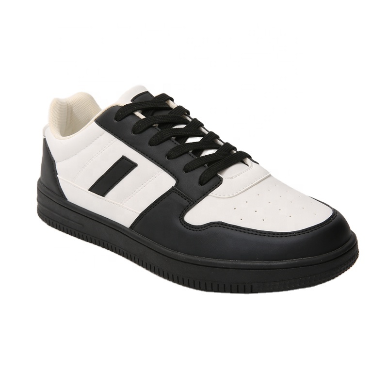 Original Design Color Blocking Men Casual Flat Shoes Casual Shoes Black Brown Leather Shoes For Men Size 45